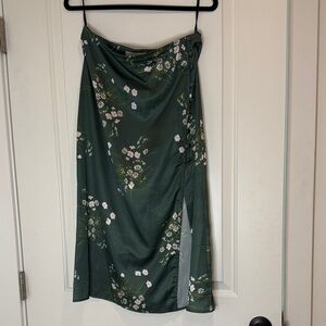 Floral Green Women's Mini Skirt